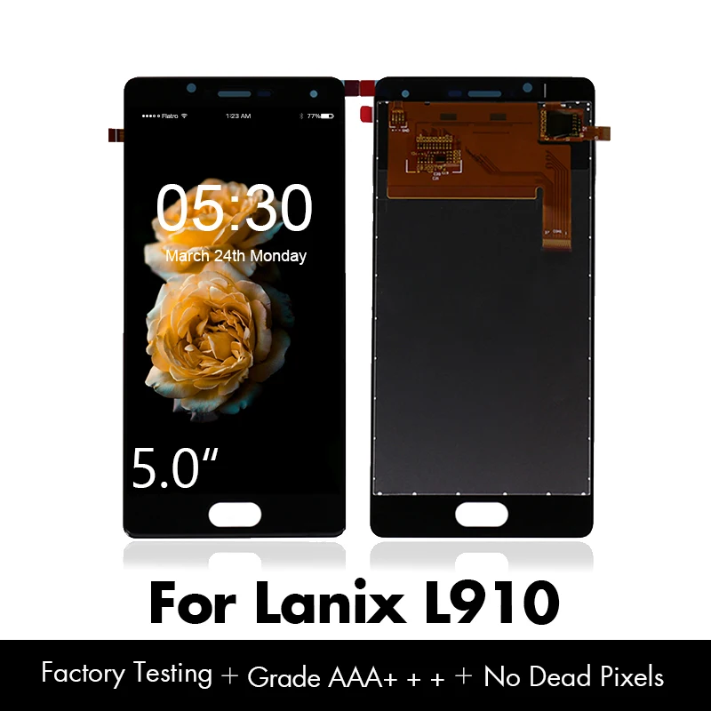 5 дюймовый ЖК дисплей для Lanix llium L910 сенсорный экран дигитайзер полный модуль