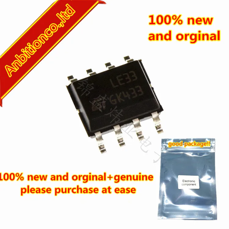 10pcs 100% new and orginal LE33CD-TR LE33CD LE33 SOP8 Very low drop voltage regulators with inhibit in stock
10pcs 100% new and orginal LE33CD-TR LE33CD LE33 SOP8 Very low drop voltage regulators with inhibit in stock