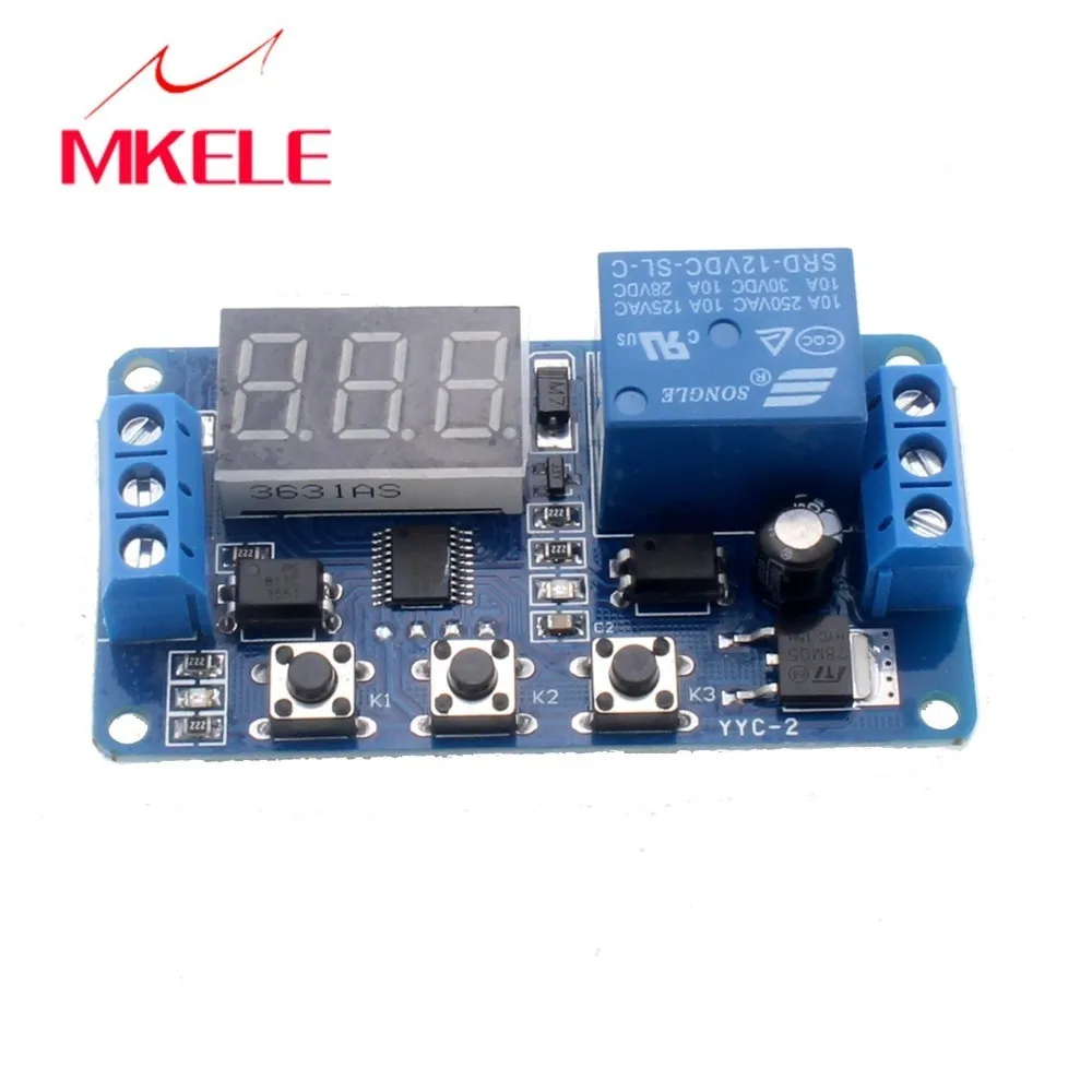 Hot selling automation relay DC 12V YYC-2 LED display digital delay timer control switch relay module free shipping
Hot selling automation relay DC 12V YYC-2 LED display digital delay timer control switch relay module free shipping