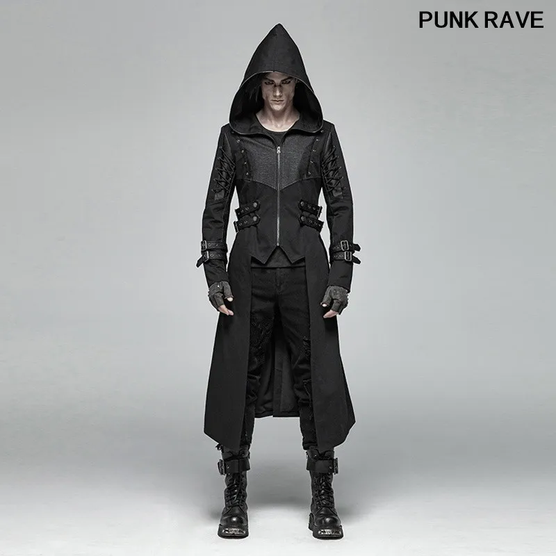 Punk handsome Men big hat long Jackets And Coats Gothic Hooded bandage Jacket Stage Performance Costumes PUNK RAVE WY-1026XCM
Punk handsome Men big hat long Jackets And Coats Gothic Hooded bandage Jacket Stage Performance Costumes PUNK RAVE WY-1026XCM