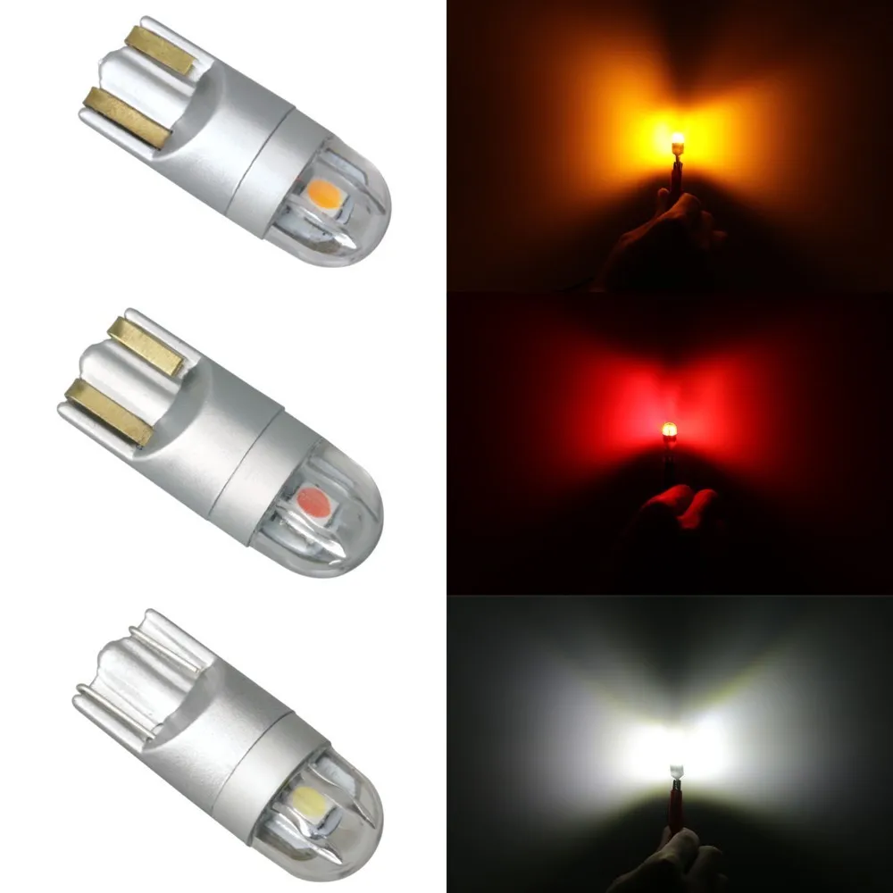 2шт T10 светодиодный светильник 168 501 W5W 3030 2SMD интерьерные светильники клиновидная