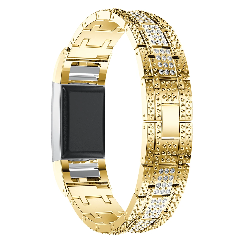 Gold Stainless Steel Replacement Strap For Fit bit Charge 2 Metal Wrist Band Rhinestone Bracelet Link Women Wearable Accessories
Gold Stainless Steel Replacement Strap For Fit bit Charge 2 Metal Wrist Band Rhinestone Bracelet Link Women Wearable Accessories