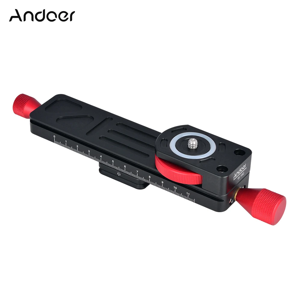 Andoer W-160 Aluminum 2-Way Macro Focusing Rail Slider Plate Close-up Tripod Head w/1/4" Screw for Canon Nikon Sony DSLR
Andoer W-160 Aluminum 2-Way Macro Focusing Rail Slider Plate Close-up Tripod Head w/1/4" Screw for Canon Nikon Sony DSLR