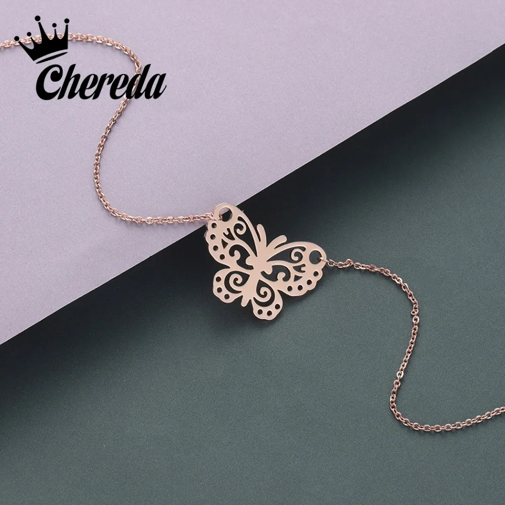Chereda Hollow Butterfly Chain Necklaces Gold Stainless Steel Animal Necklace For Women Girl Femme Bijoux
Chereda Hollow Butterfly Chain Necklaces Gold Stainless Steel Animal Necklace For Women Girl Femme Bijoux