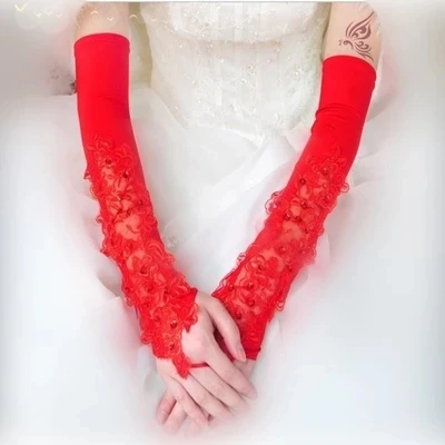 Long Wedding Gloves Lace Gloves Red Ultra Long Autumn And Winter Bridal Gloves Mittens White G021
Long Wedding Gloves Lace Gloves Red Ultra Long Autumn And Winter Bridal Gloves Mittens White G021