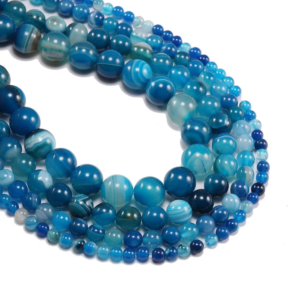 1strand/lot 4 6 8 10 12 mm Natural Blue Striped Agates Loose Beads Natural Stones Round Spacer Beads For DIY Gift Jewelry Making
1strand/lot 4 6 8 10 12 mm Natural Blue Striped Agates Loose Beads Natural Stones Round Spacer Beads For DIY Gift Jewelry Making