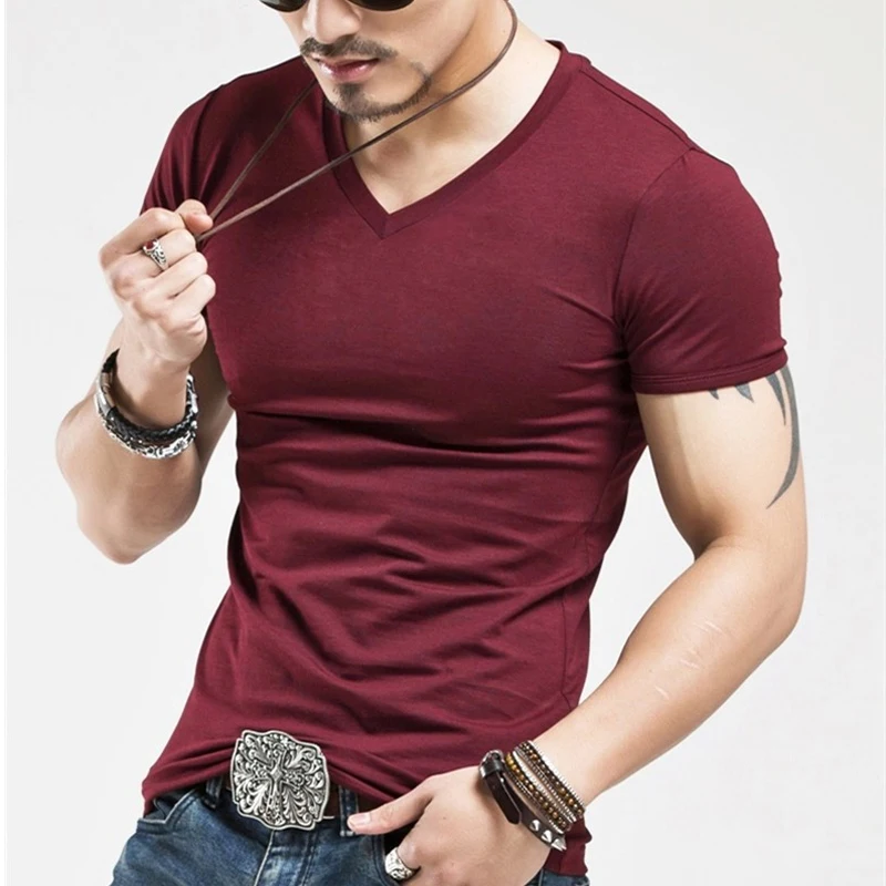 Men's Tops Tees 2017 summer new cotton v neck short sleeve t shirt men fashion trends fitness t-shirt free shipping mens tshirt
Men's Tops Tees 2017 summer new cotton v neck short sleeve t shirt men fashion trends fitness t-shirt free shipping mens tshirt
