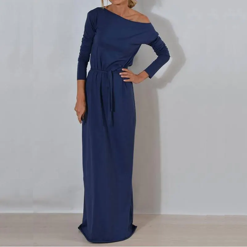 Apperloth Autumn 2018 Women Slash Neck Long Sleeve Maxi Dress with Sashes Winter Dresses Floor Length Casual Solid Color Dress
Apperloth Autumn 2018 Women Slash Neck Long Sleeve Maxi Dress with Sashes Winter Dresses Floor Length Casual Solid Color Dress