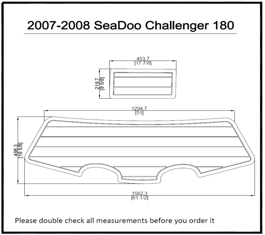 2007-2008 SeaDoo Challenger 180 Swim Platform Pad Boat EVA Teak Decking 1/4" 6mm
2007-2008 SeaDoo Challenger 180 Swim Platform Pad Boat EVA Teak Decking 1/4" 6mm