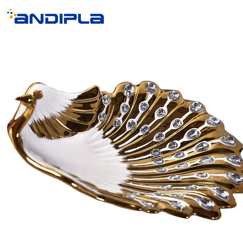 Luxury Fruit Plate Ceramic Peacock Art Plates Tea Ceremony Decoration Tray Candy Nuts Dish Container Storage Tray Crafts As Gift
Luxury Fruit Plate Ceramic Peacock Art Plates Tea Ceremony Decoration Tray Candy Nuts Dish Container Storage Tray Crafts As Gift