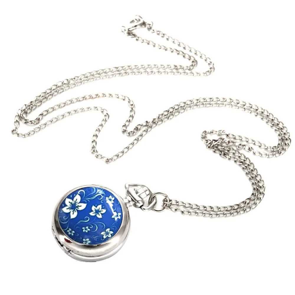 Fashion Vintage Women Pocket Watch Alloy Blue Flowers Pattern Lady Girl Sweater Chain Necklace Pendant Clock Gifts LL@17
Fashion Vintage Women Pocket Watch Alloy Blue Flowers Pattern Lady Girl Sweater Chain Necklace Pendant Clock Gifts LL@17