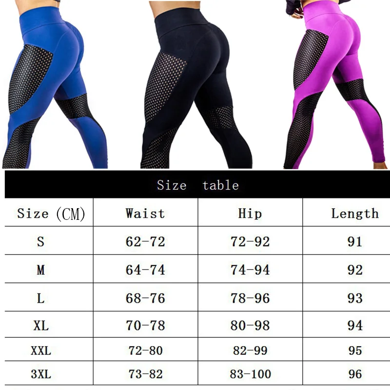 Running Fitness Leggings Women Mesh Stitching Contrast Color Leggins Slim High Waist Sexy Push Up Leggings
Running Fitness Leggings Women Mesh Stitching Contrast Color Leggins Slim High Waist Sexy Push Up Leggings