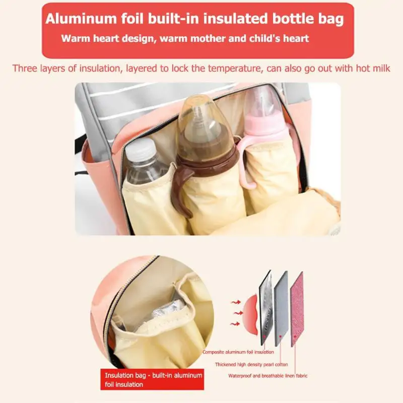 Stripe Hit Color Mommy Travel Shoulder Backpacks Large Capacity Maternity Nappy Top-handle Bags Baby Nursing Diaper Bags
Stripe Hit Color Mommy Travel Shoulder Backpacks Large Capacity Maternity Nappy Top-handle Bags Baby Nursing Diaper Bags