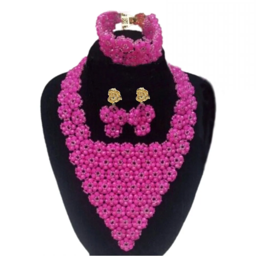 Dudo Chunky Jewelry Set Fuchsia / Hot Pink High Quality Women Neckalce Set With Bracelet And Earrings African Bridal Jewelry Set
Dudo Chunky Jewelry Set Fuchsia / Hot Pink High Quality Women Neckalce Set With Bracelet And Earrings African Bridal Jewelry Set