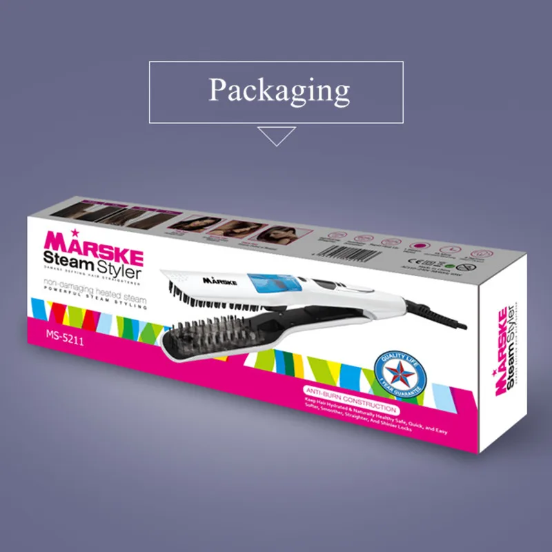 Professional Steam Hair Straightener Brush Titanium Ceramic Flat Iron Electric Hair Comb Fast Hair Straightening Iron
Professional Steam Hair Straightener Brush Titanium Ceramic Flat Iron Electric Hair Comb Fast Hair Straightening Iron
