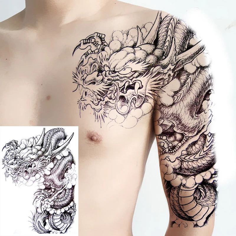 Waterproof Temporary Tattoo Sticker Arm Shoulder Large Skull Old School Tatoo Stickers Dragon Big Fake Tattoos for Men Women
Waterproof Temporary Tattoo Sticker Arm Shoulder Large Skull Old School Tatoo Stickers Dragon Big Fake Tattoos for Men Women