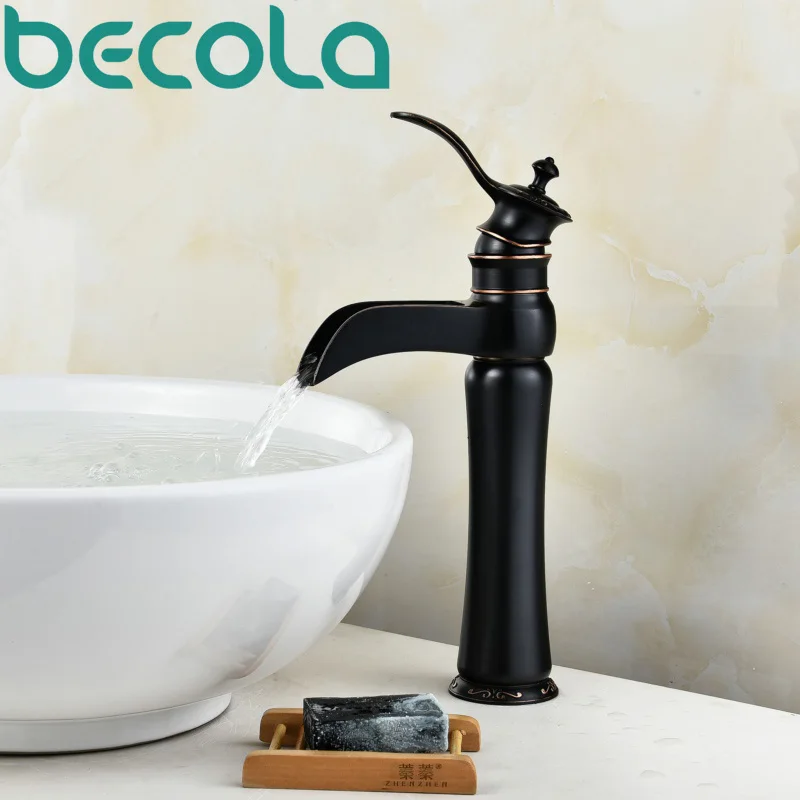 Becola, новый дизайн, краны для холодной и горячей раковины, масло, втирается, черный, с одной ручкой, водопад, кран для ванной комнаты, роскошные...
Becola, новый дизайн, краны для холодной и горячей раковины, масло, втирается, черный, с одной ручкой, водопад, кран для ванной комнаты, роскошные...