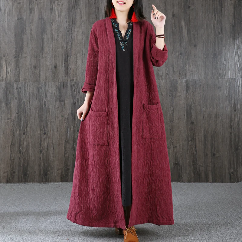 2021 Spring And Summer New Fashion Style Long Cotton And Linen Women's Shirt Art Loose Cardigans Open Large Size Female Gown
2021 Spring And Summer New Fashion Style Long Cotton And Linen Women's Shirt Art Loose Cardigans Open Large Size Female Gown
