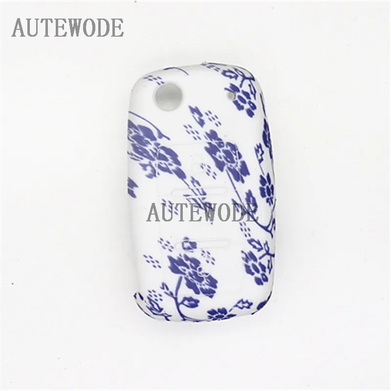 AUTEWODE силиконовый чехол для ключей от машины VW Volkswagen Golf 4 5 6 Bora Jetta POLO Passat B5 B6 Skoda Superb