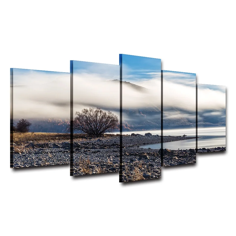 Decor Frame Canvas Painting Poster For Living Room 5 Panel Lake Fog Mountain Scenery Wall Art Home Modern HD Printed Pictures
Decor Frame Canvas Painting Poster For Living Room 5 Panel Lake Fog Mountain Scenery Wall Art Home Modern HD Printed Pictures