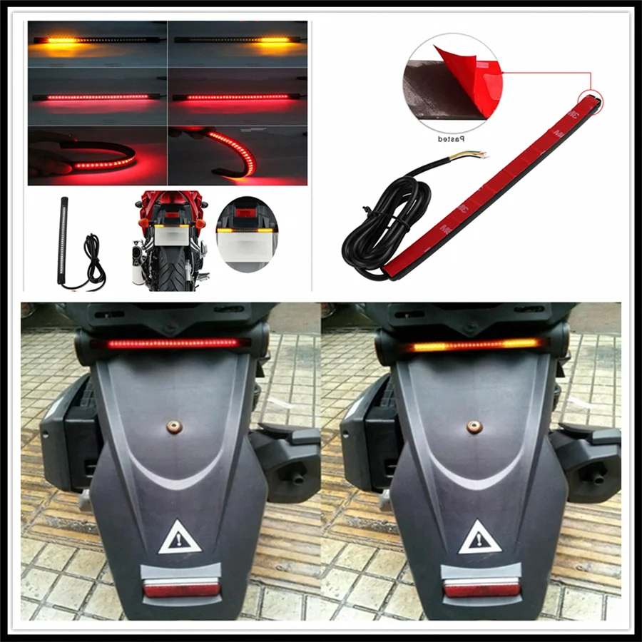 Motorcycle LED Tail lamp Plate Light Brake Stop Turn Signal Strip for HONDA CRF1000L XR650R YAMAHA R6S EUROPE VERSION
Motorcycle LED Tail lamp Plate Light Brake Stop Turn Signal Strip for HONDA CRF1000L XR650R YAMAHA R6S EUROPE VERSION