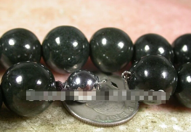 Hot sell - Chinese 100% Natural 12mm black Jade Bead s Necklace 24 inches -Bridal jewelry free shipping
Hot sell - Chinese 100% Natural 12mm black Jade Bead s Necklace 24 inches -Bridal jewelry free shipping