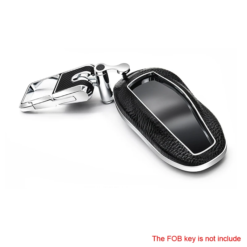 Black Car ABS+Leather FOB Remote Key Cover Case With Keychain fit For Tesla Model S
Black Car ABS+Leather FOB Remote Key Cover Case With Keychain fit For Tesla Model S