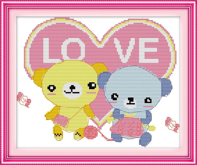 Little bear's love cross stitch kit cartoon 14ct 18ct count canvas stitches embroidery DIY handmade needlework plus
Little bear's love cross stitch kit cartoon 14ct 18ct count canvas stitches embroidery DIY handmade needlework plus
