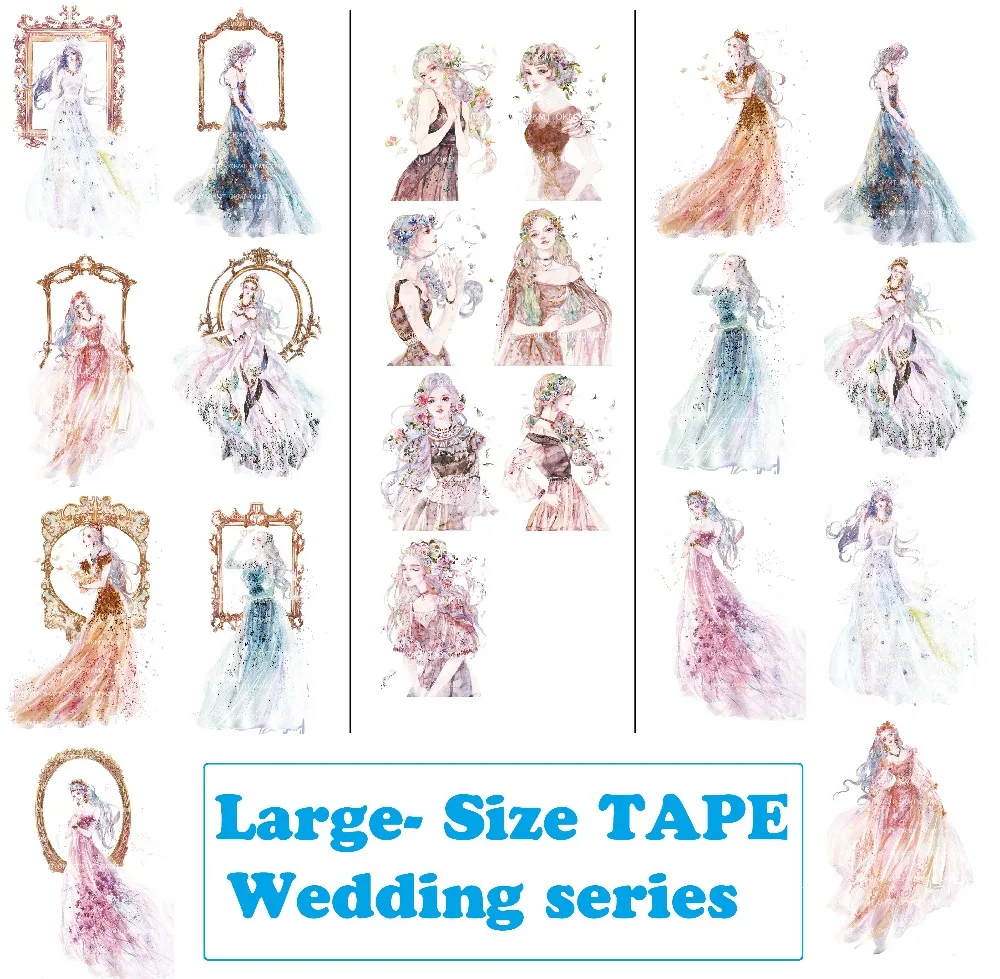 3Designs Large Size HighQuality Wedding Beauty Girls Japanese Washi Decorative Adhesive Tape DIY Masking Paper Tape Sticker gift
3Designs Large Size HighQuality Wedding Beauty Girls Japanese Washi Decorative Adhesive Tape DIY Masking Paper Tape Sticker gift