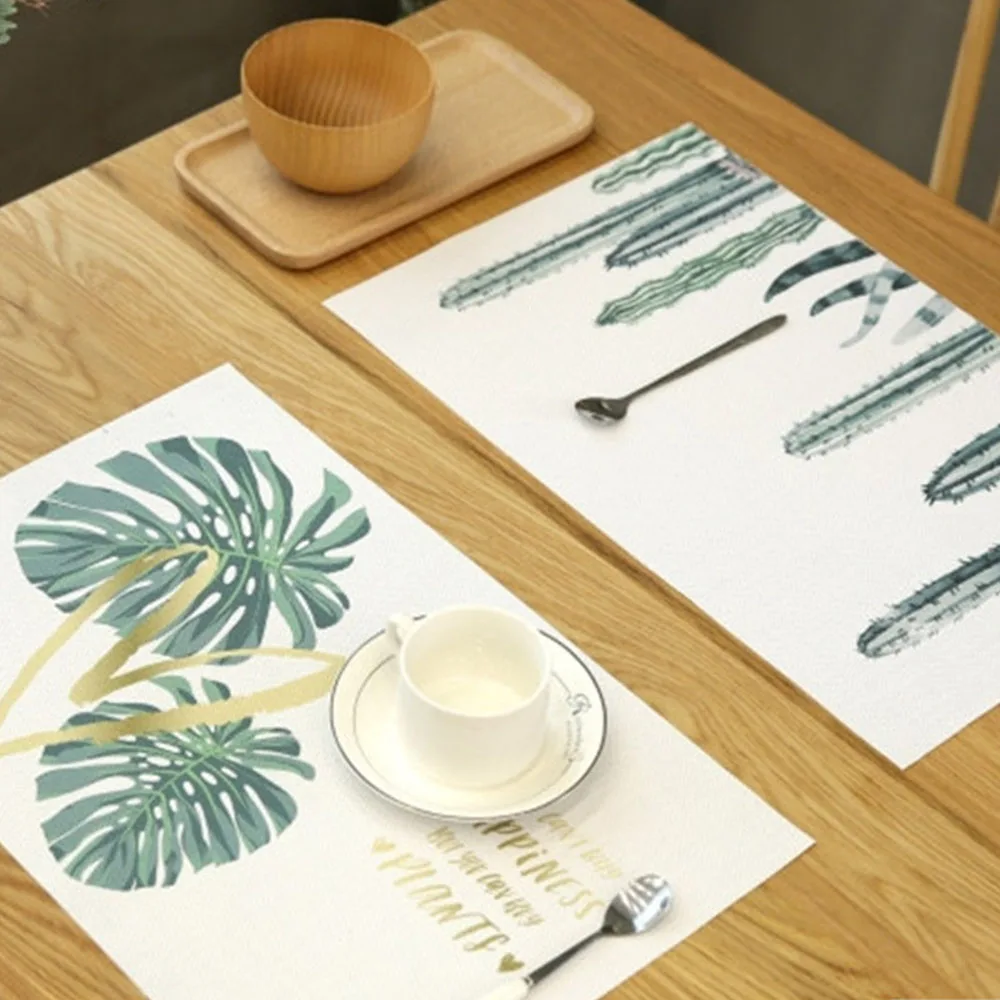 Creative PVC Plastic Placemat For Dining Table Green Plants Pattern Table Mat Waterproof Non Slip Placemats Coaster 45*30CM 1pcs
Creative PVC Plastic Placemat For Dining Table Green Plants Pattern Table Mat Waterproof Non Slip Placemats Coaster 45*30CM 1pcs
