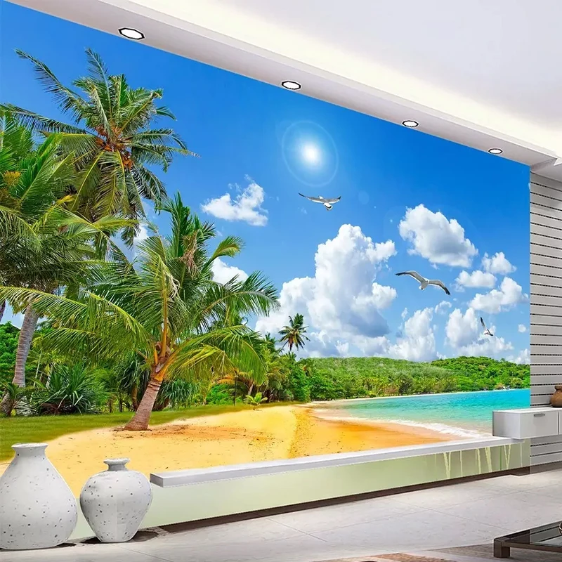 Photo Wall Paper Coconut Tree Sea View Landscape Large Mural Living Room Sofa Bedroom Home Decor Wall Cloth Papel De Parede 3D
Photo Wall Paper Coconut Tree Sea View Landscape Large Mural Living Room Sofa Bedroom Home Decor Wall Cloth Papel De Parede 3D