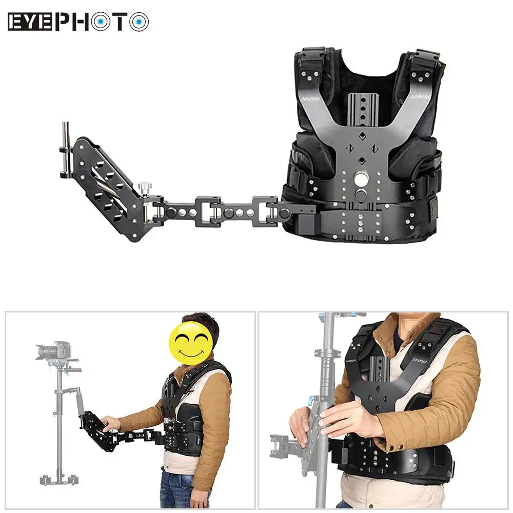 Andoer B200-C1 Pro Video Studio Photography Vest Aluminum Alloy Load Vest Rig Support Shoulder Stabilization for Steadycam
Andoer B200-C1 Pro Video Studio Photography Vest Aluminum Alloy Load Vest Rig Support Shoulder Stabilization for Steadycam