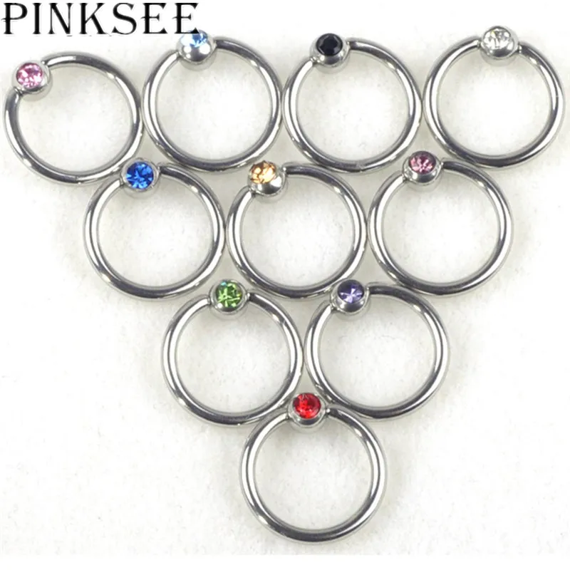 1pc/5pcs/10pcs Goth Punk Clip On Fake Piercing Body Nose Lip Rings Hoop Ear Tongue Ring Stainless Steel Jewelry | Украшения и