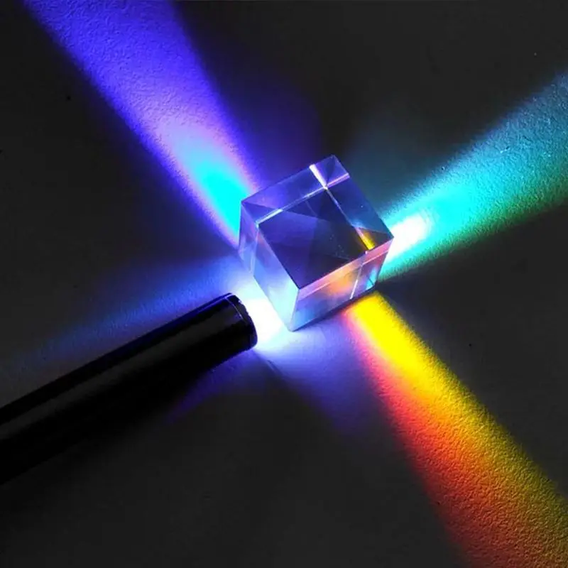 Colorful Combiner Splitter Cross Dichroic Cube RGB Prism Optical Glass Triangular Prism for Teaching Light Spectrum Physics 20mm
Colorful Combiner Splitter Cross Dichroic Cube RGB Prism Optical Glass Triangular Prism for Teaching Light Spectrum Physics 20mm