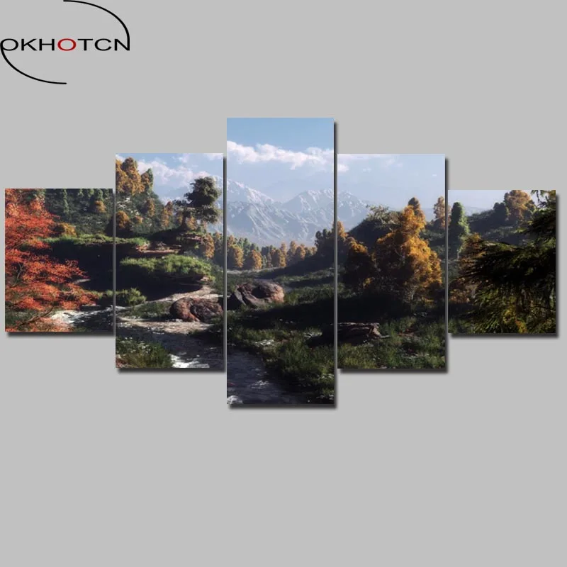 OKHOTCN Canvas Painting 5 Panel River Bank & Plateau View Canvas Print Art Home Decor Wall Art Pictures For Living Room Frame
OKHOTCN Canvas Painting 5 Panel River Bank & Plateau View Canvas Print Art Home Decor Wall Art Pictures For Living Room Frame