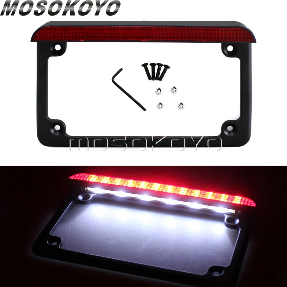 Мотоцикл 7 "x 4" номерной знак рамка номерной знак держатель номерного знака Кронштейн w/светодиодный тормозной задний фонарь для Harley Suzuki Yamaha
Мотоцикл 7 "x 4" номерной знак рамка номерной знак держатель номерного знака Кронштейн w/светодиодный тормозной задний фонарь для Harley Suzuki Yamaha