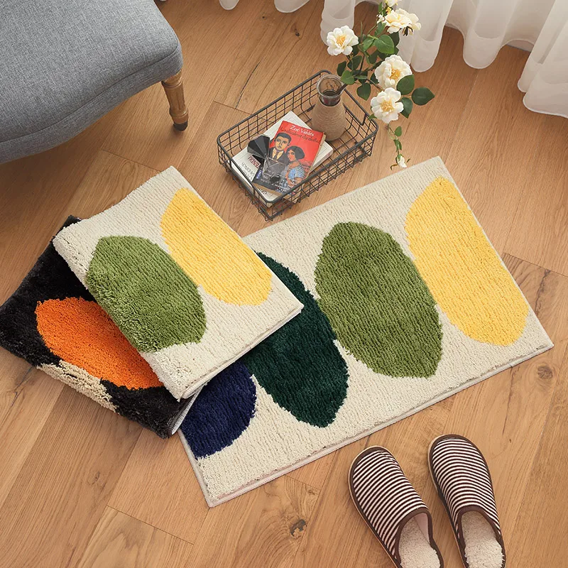 

Nordic Bathroom Floor Mat Bedroom Foyer Entrance Doormat Kitchen Anti-skid Water Toilet Absorbing Domestic Carpet Shaggy Rug