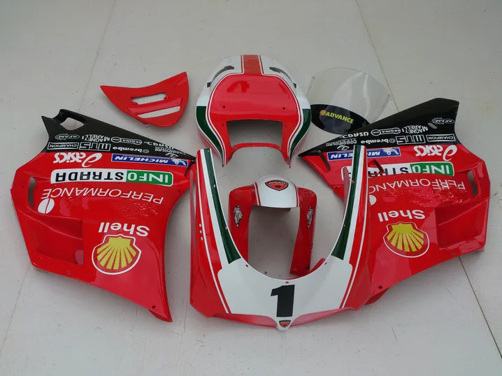 Набор для литья под давлением DUCATI ducati 748 916 996 96 99 00 02 1996 2000 2002 ABS красные белые