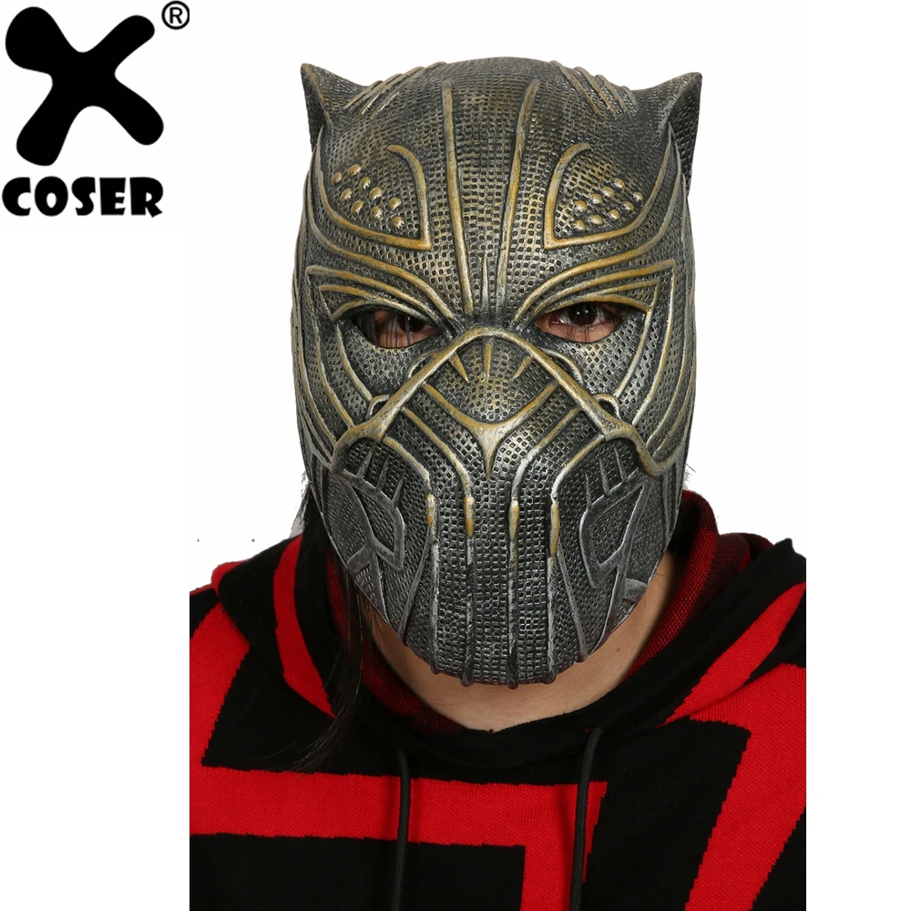 Фото XCOSER Черная пантера Erik Killmonger маска фильм реквизит для косплея на Хэллоуин косплей