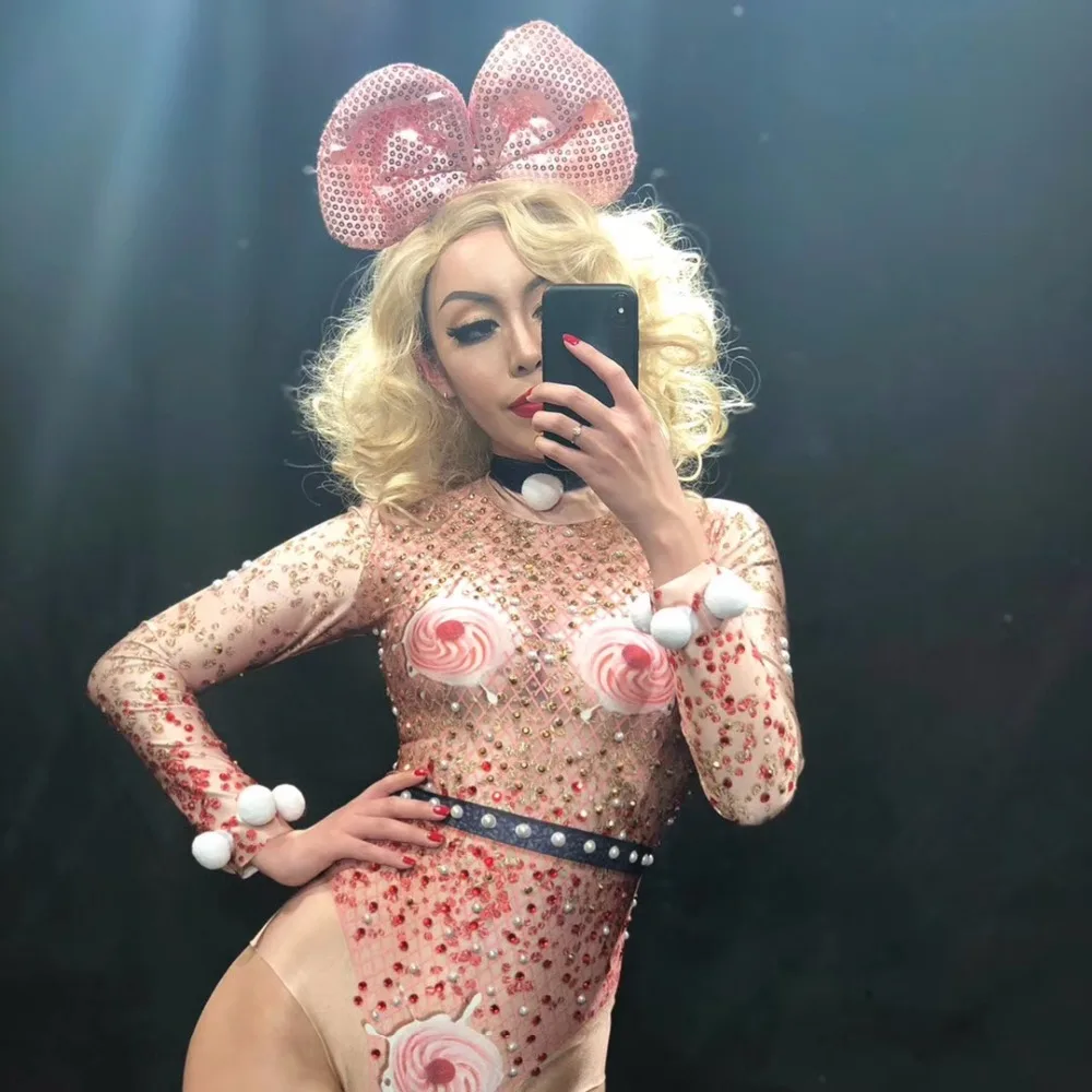 Women Sexy Nightclub Costumes for Singer 3D Printing Red Flowers Bodysuit Silver Gold Sparkling Crystals Celebrate Stage Costume
Women Sexy Nightclub Costumes for Singer 3D Printing Red Flowers Bodysuit Silver Gold Sparkling Crystals Celebrate Stage Costume