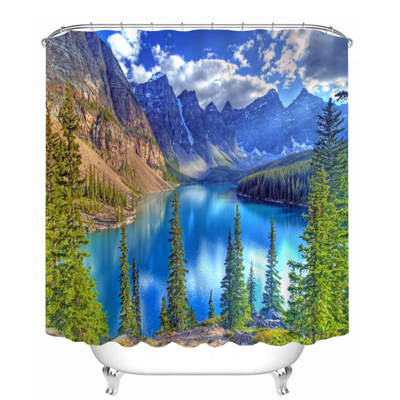 MYRU 3D Print Waterproof Lake Shower Curtains Bath Products Bathroom Decor with Hooks
MYRU 3D Print Waterproof Lake Shower Curtains Bath Products Bathroom Decor with Hooks