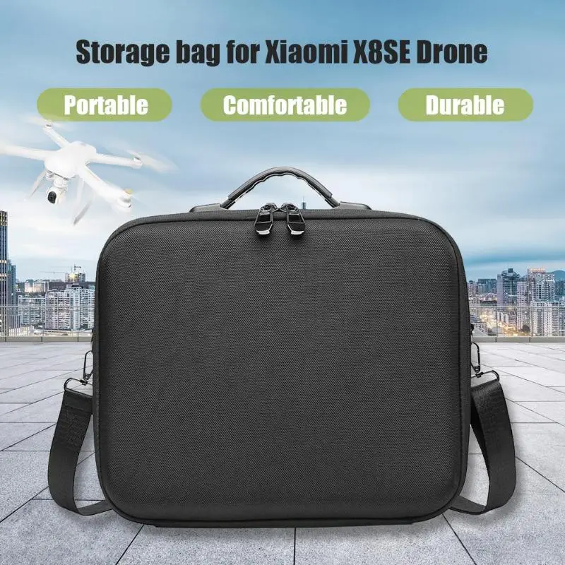 ALLOYSEED Black Hard Shell Shoulder Bag Two-way zipper design Carrying Bag Storage Handbag for Xiaomi X8SE Drone
ALLOYSEED Black Hard Shell Shoulder Bag Two-way zipper design Carrying Bag Storage Handbag for Xiaomi X8SE Drone