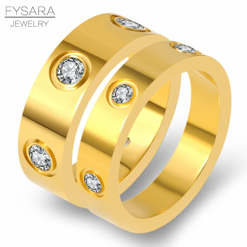 4mm 6mm Classic Love Ring Titanium Steel CZ Crystal Ring Luxury Famous Brand Wedding Ring For Women Gold Color Lovers Jewelry
4mm 6mm Classic Love Ring Titanium Steel CZ Crystal Ring Luxury Famous Brand Wedding Ring For Women Gold Color Lovers Jewelry