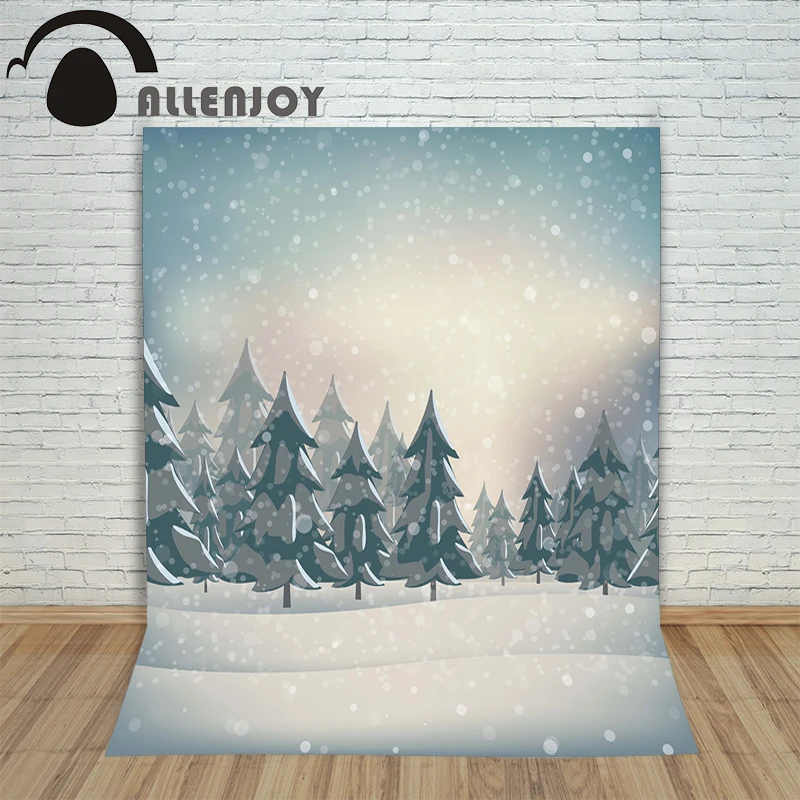 Allenjoy фотография фоны Санта Клаус снег зима дети винил цифровая печать фото