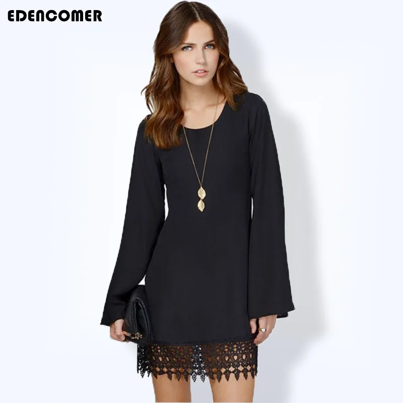 2019 Autumn Hem Stitching Silk Chiffon Dress of Europe and The United States Women's Big Yards Solid Black/White Dresses
2019 Autumn Hem Stitching Silk Chiffon Dress of Europe and The United States Women's Big Yards Solid Black/White Dresses