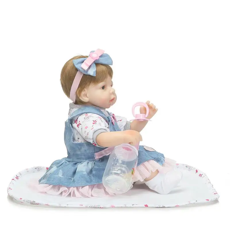 

Cute reborn babies soft silicone dolls 18"40cm girl doll reborn bebes reborn bonecas for child birthday gift toys