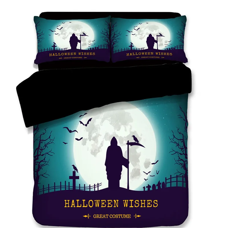 Halloween Gift 3D Printed Bat moon witch Bedding Set 4pcs Duvet Cover Bed sheet Pillowcases Twin Queen King Size kid Bedclothes
Halloween Gift 3D Printed Bat moon witch Bedding Set 4pcs Duvet Cover Bed sheet Pillowcases Twin Queen King Size kid Bedclothes