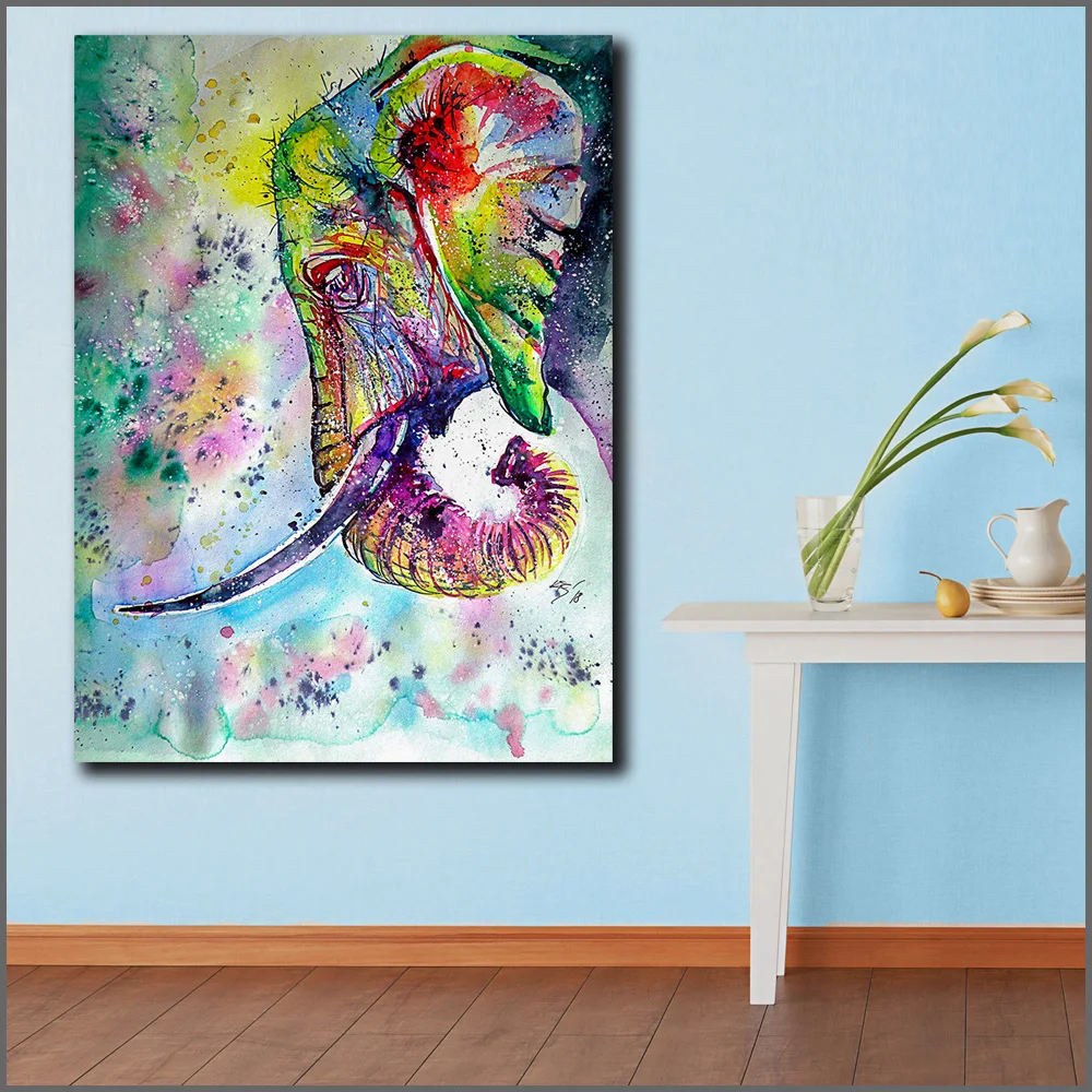 Wlong Fashion Large size Printing Colorful Elephant Graffiti Art Picture Home Decor Living Room Modern Canvas Print Paintings
Wlong Fashion Large size Printing Colorful Elephant Graffiti Art Picture Home Decor Living Room Modern Canvas Print Paintings