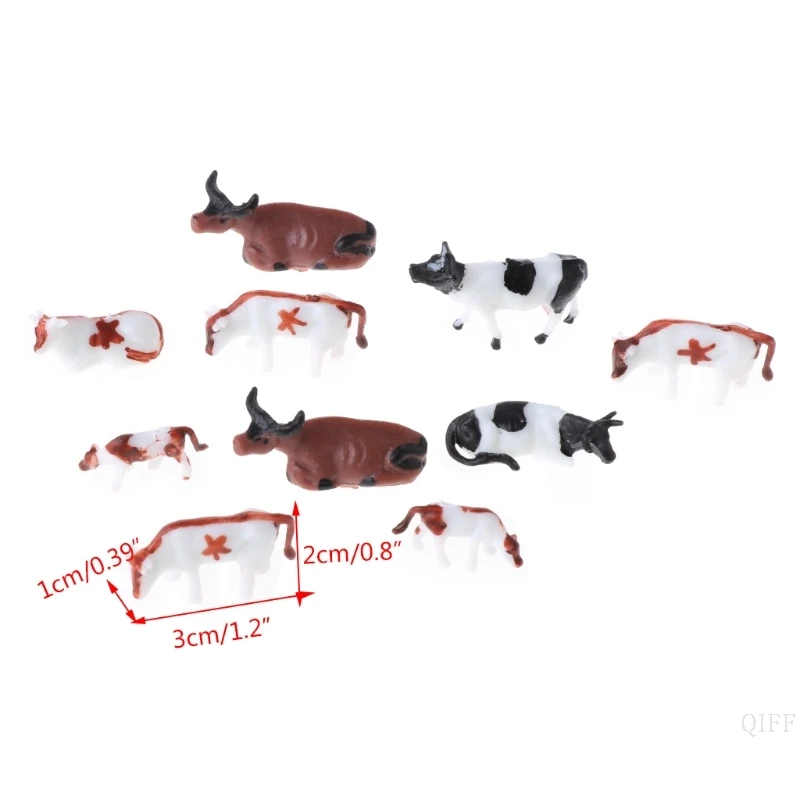 New New 10pcs 1:87 Diy HO Scale Colorful Cow Model Train Layout Model Building Toys
New New 10pcs 1:87 Diy HO Scale Colorful Cow Model Train Layout Model Building Toys