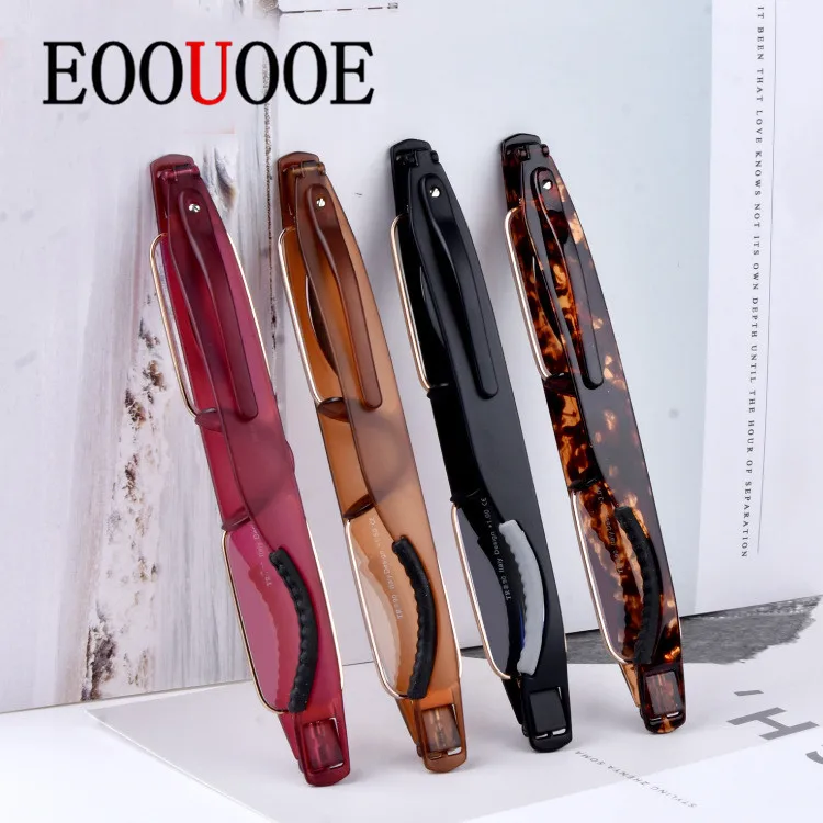 EOOUOOE Small 360 Rotation Design Glasses Frame Wen Women Metal TR90 Rotate Pen hook Power Folding Reading Glasses With Bag
EOOUOOE Small 360 Rotation Design Glasses Frame Wen Women Metal TR90 Rotate Pen hook Power Folding Reading Glasses With Bag